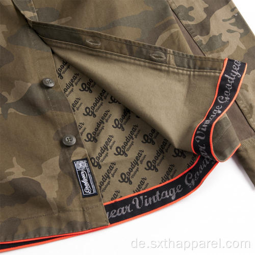 Langarm Camo Printed Jacket Shirt für Kinder